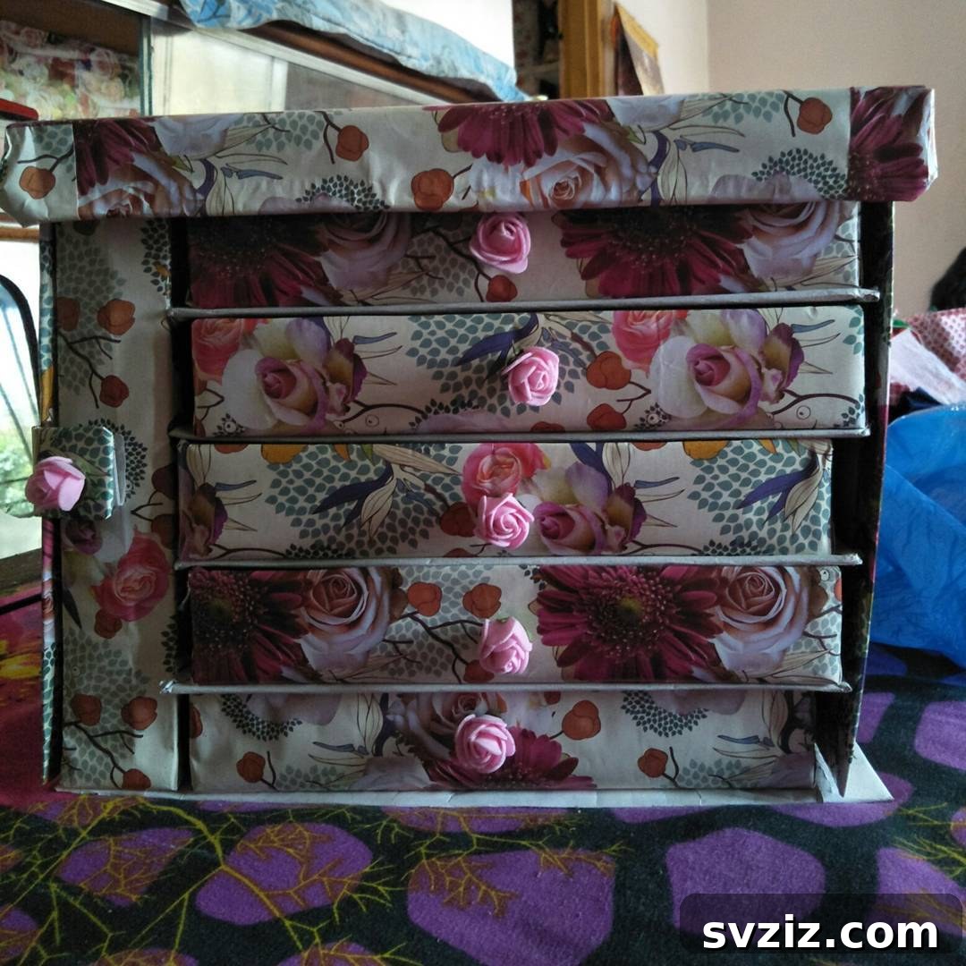 21 Genius Cardboard Hacks for an Organized Home 19 Decorative Cardboard Drawers for Craft Supplies and Small Items