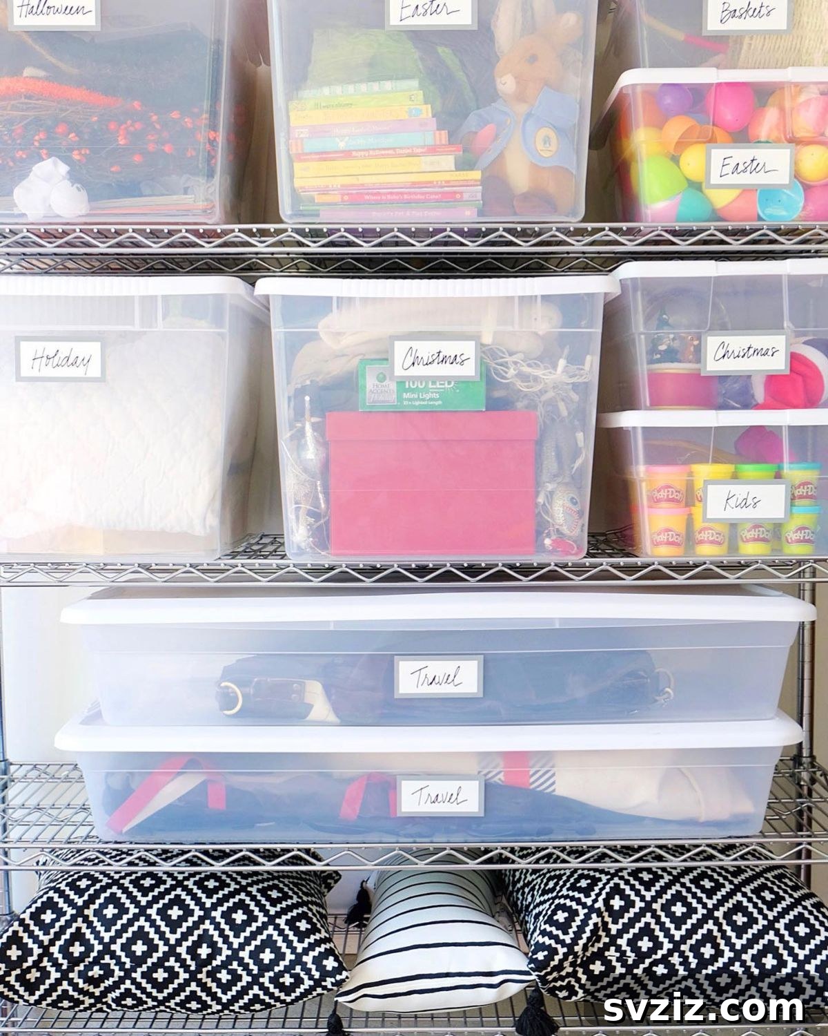 Effortless Organization: 21 Hacks for a Life on the Go 19 Clearly Labeled Seasonal Items