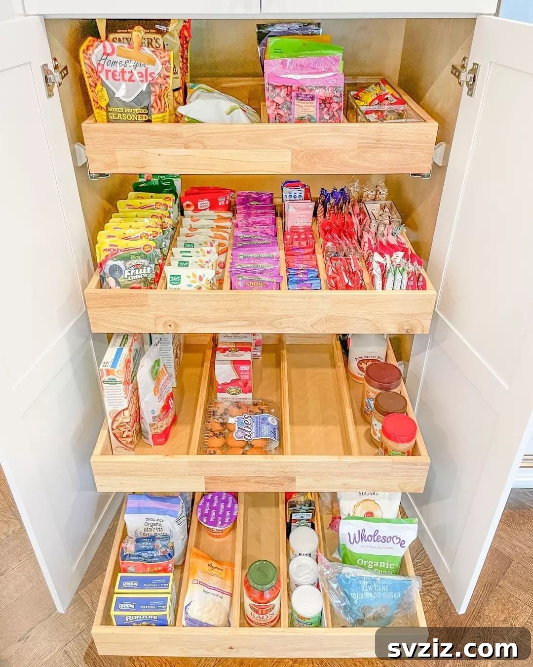 Kitchen drawer organized with stylish bamboo dividers