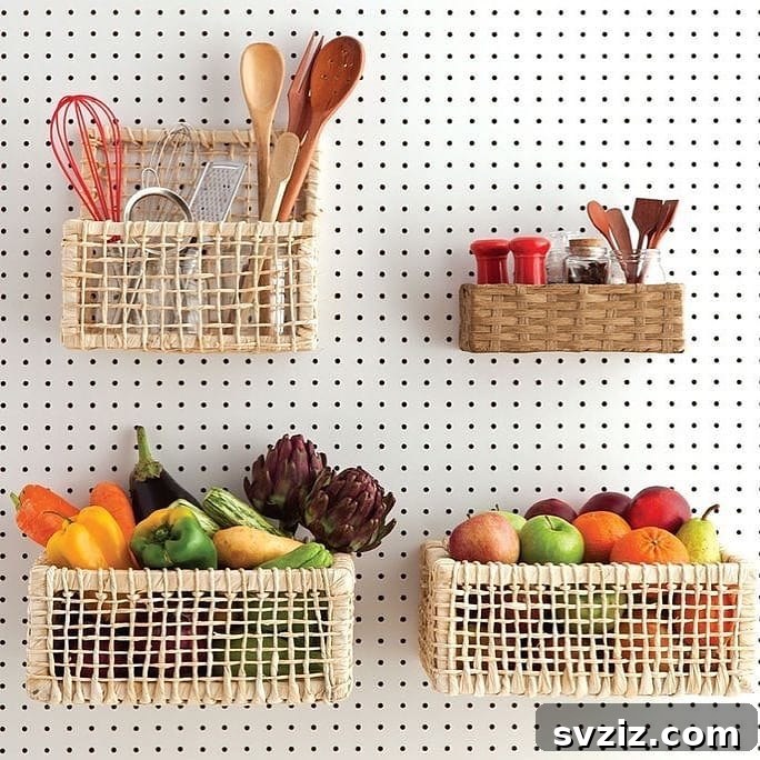 21 Genius Vertical Kitchen Hacks to Maximize Your Space 17 pegboards
