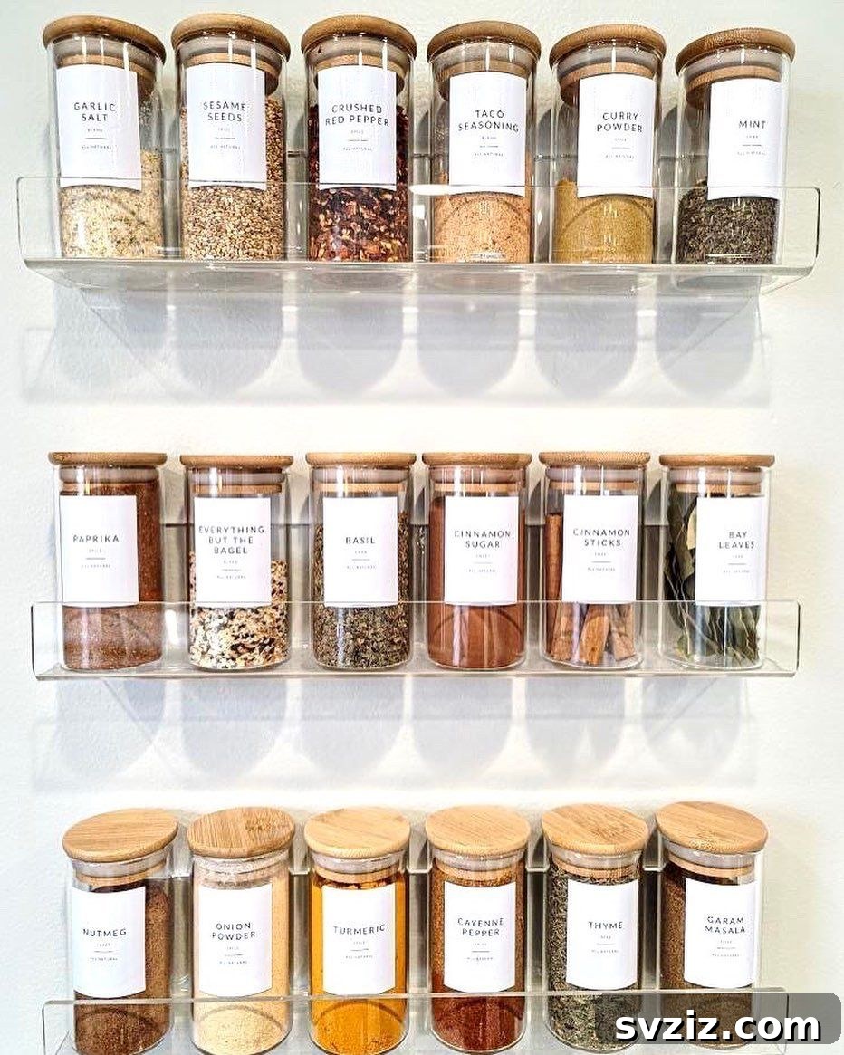 21 Genius Vertical Kitchen Hacks to Maximize Your Space 6 Floating Spice Racks