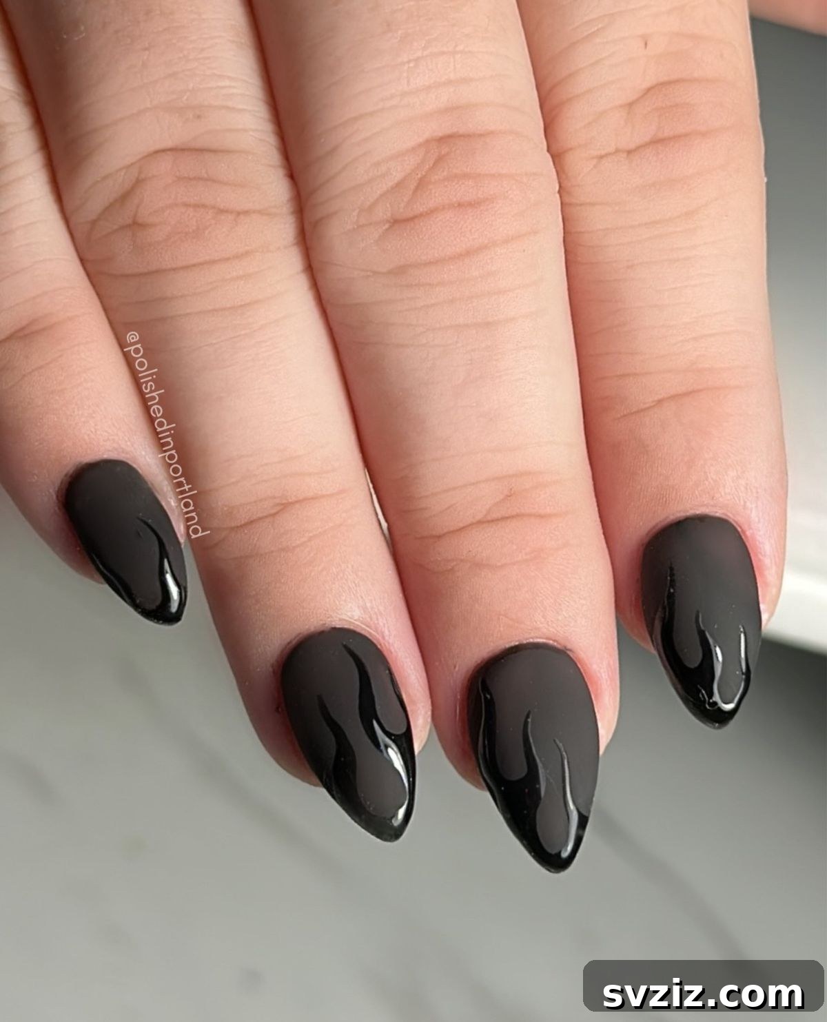 31 Chic Short Matte Nail Designs to Try Now 13 Striking short matte black nails that transform to pastel colors with heat and glow in the dark, ideal for Halloween.
