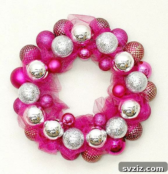 Christmas Ornament Valentine Wreath