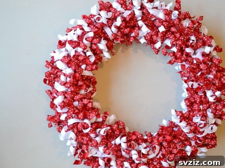 Curly Ribbon Valentine's Wreath