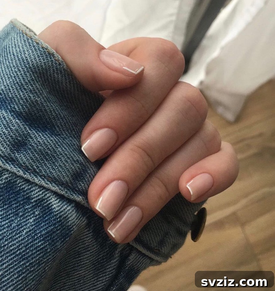 Classic Minimalist French Manicure for Understated Elegance