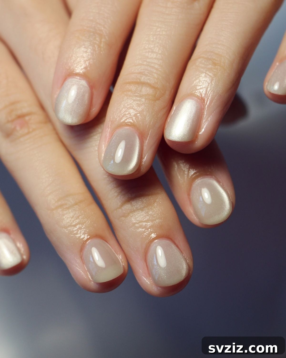 Stunning Clear Glossy Nude Minimalist Manicure