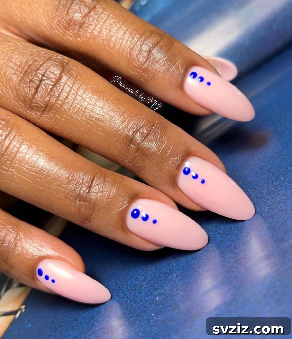 41 Chic and Elegant Nail Design Ideas 31 29. Pink and Blue