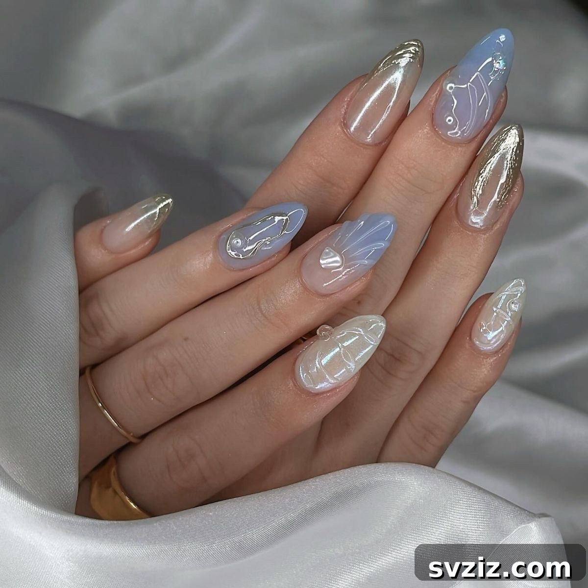 41 Chic and Elegant Nail Design Ideas 40 38. Classy Beach Nails