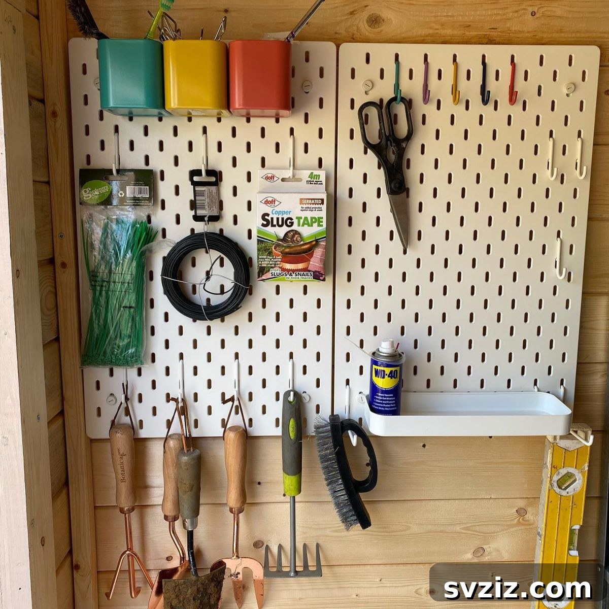 21 Genius Shed Organization Ideas for a Clutter-Free Outdoor Oasis 15 13. Pegboard Shed Organization
