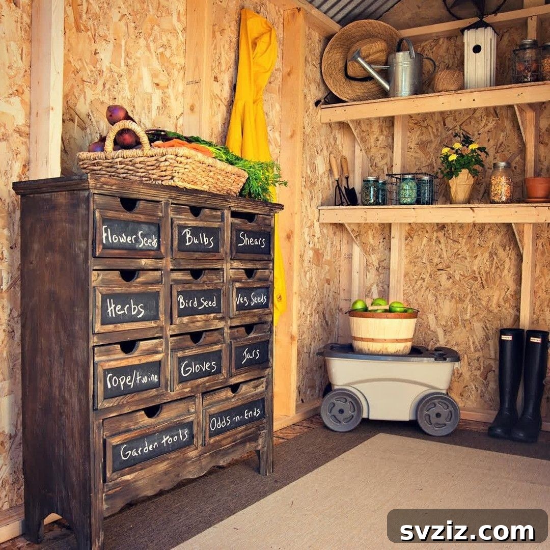 21 Genius Shed Organization Ideas for a Clutter-Free Outdoor Oasis 16 14. Shed Bureau