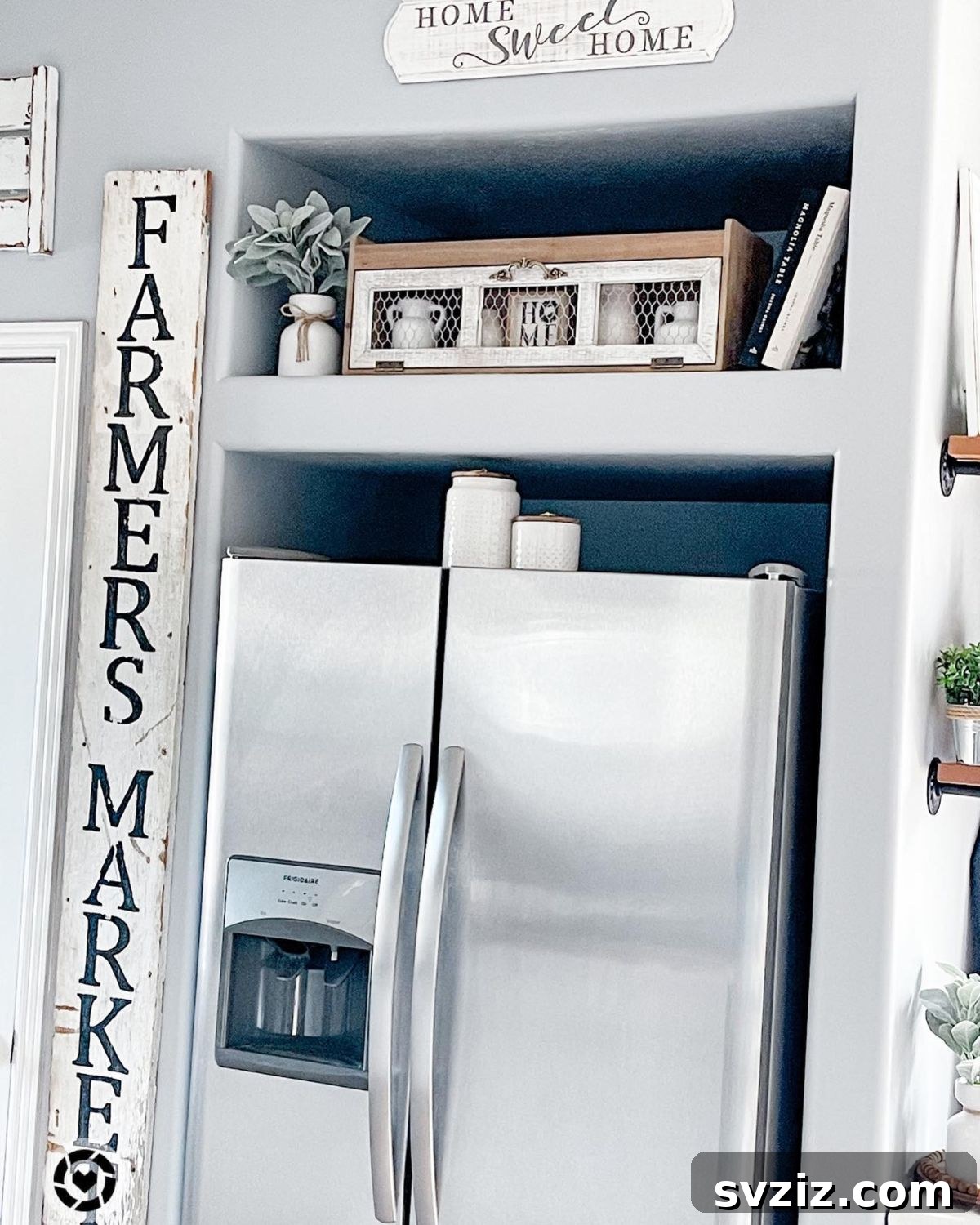 13 Genius Ideas to Organize Above Your Refrigerator 11 Decorative Mugs and Pots Above Fridge