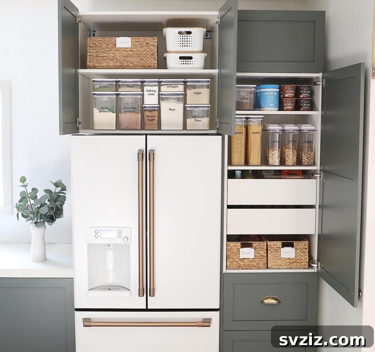 13 Genius Ideas to Organize Above Your Refrigerator 3 Pantry Storage Above Fridge