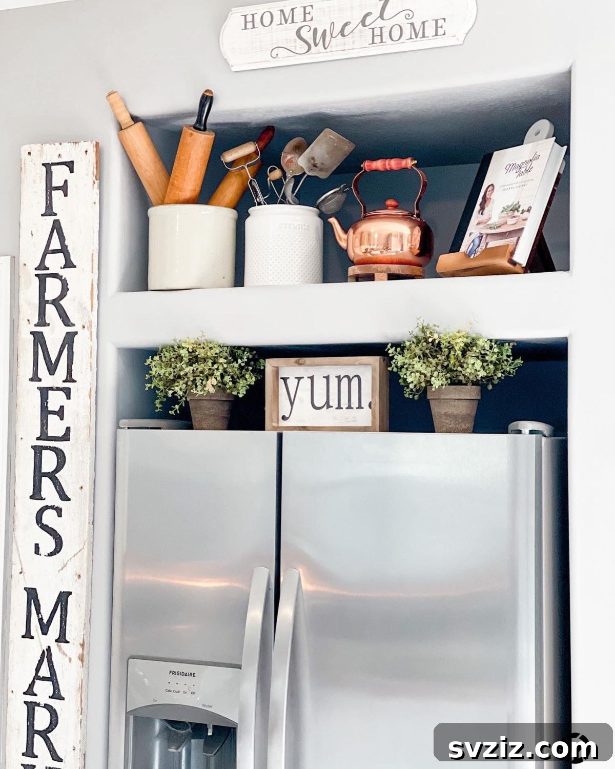 13 Genius Ideas to Organize Above Your Refrigerator 4 Utensil Storage Above Fridge