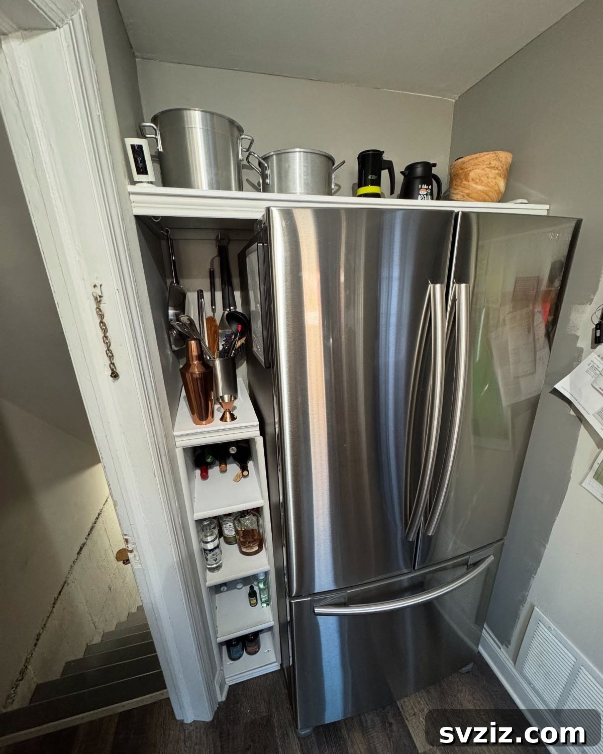 13 Genius Ideas to Organize Above Your Refrigerator 5 Pots and Pans Storage Above Fridge