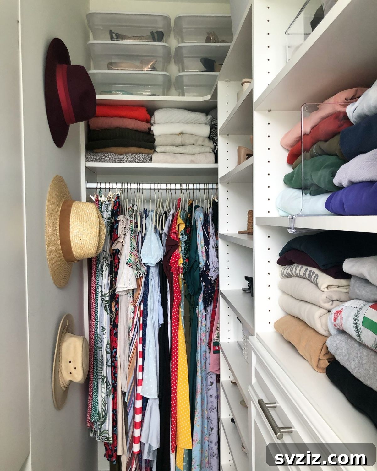 Behind-the-door hat hooks for space-saving organization