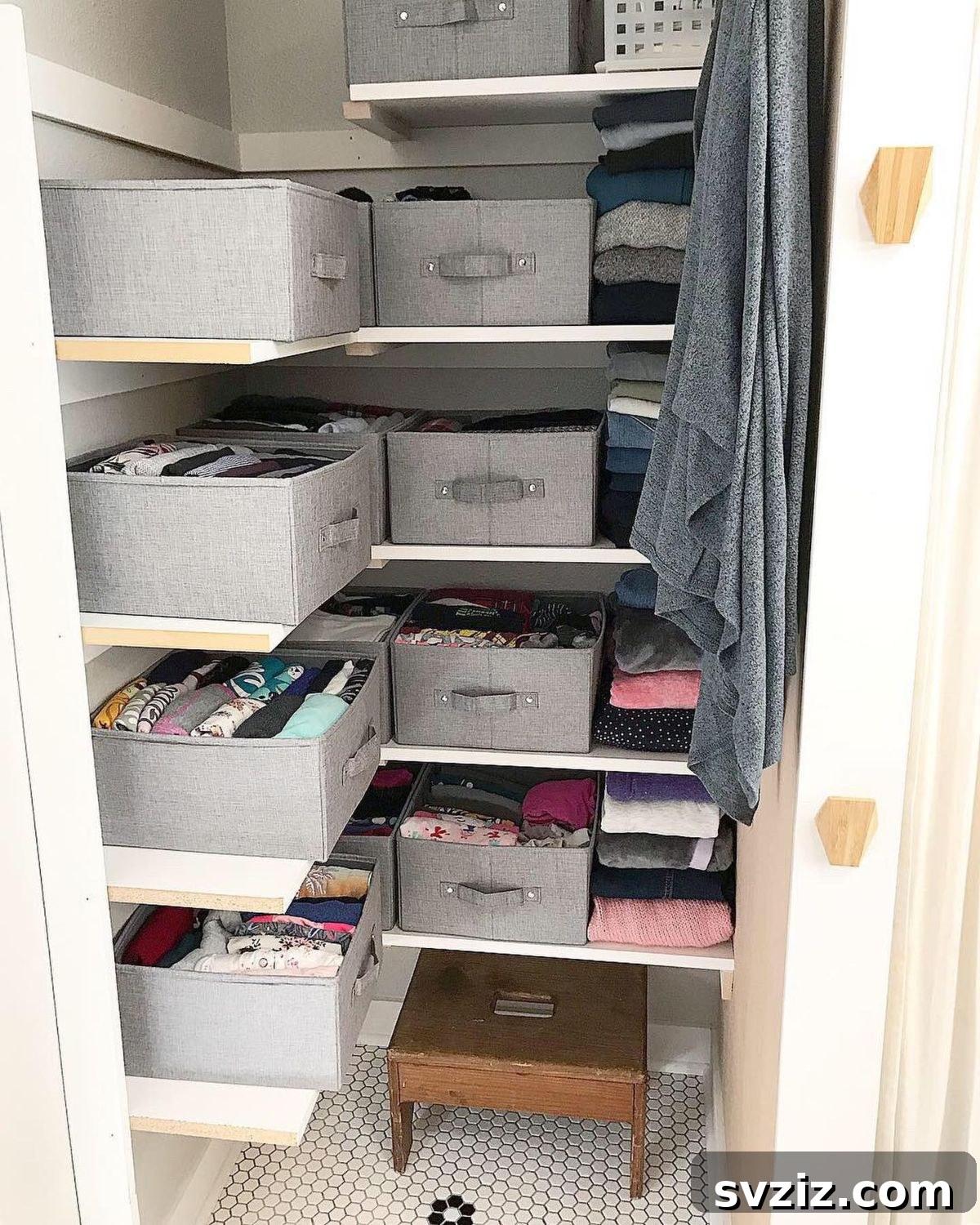 Marie Kondo folding method for space-saving closet organization