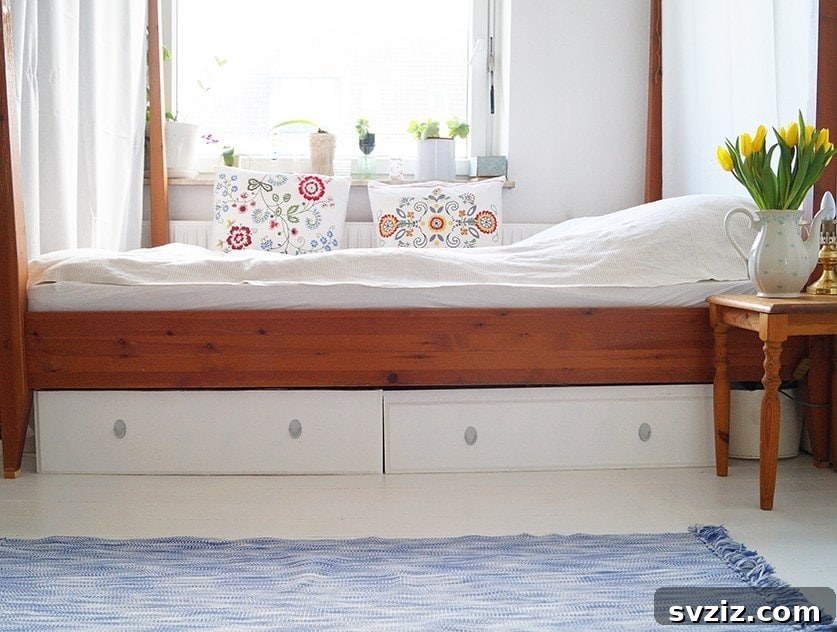 20 Stylish IKEA Bed Hacks to Elevate Your Bedroom 14 Underbed Storage