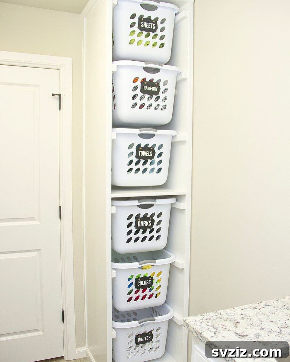 21. Laundry Room Slotted Bins