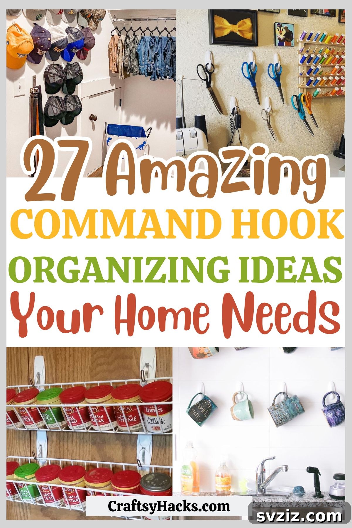 27 Genius Command Hook Hacks for an Organized Home 2 Creative Command Hook Organization Ideas for Every Room