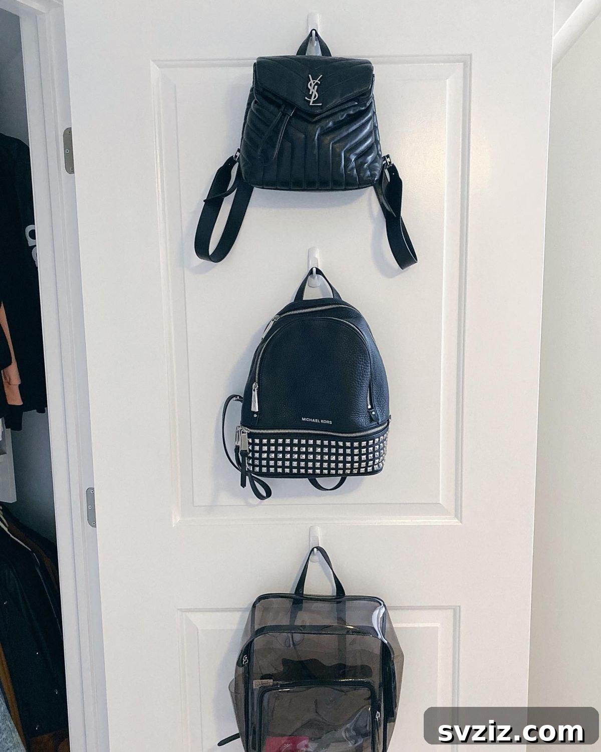 27 Genius Command Hook Hacks for an Organized Home 20 Command Hook Ideas for Handbag Storage