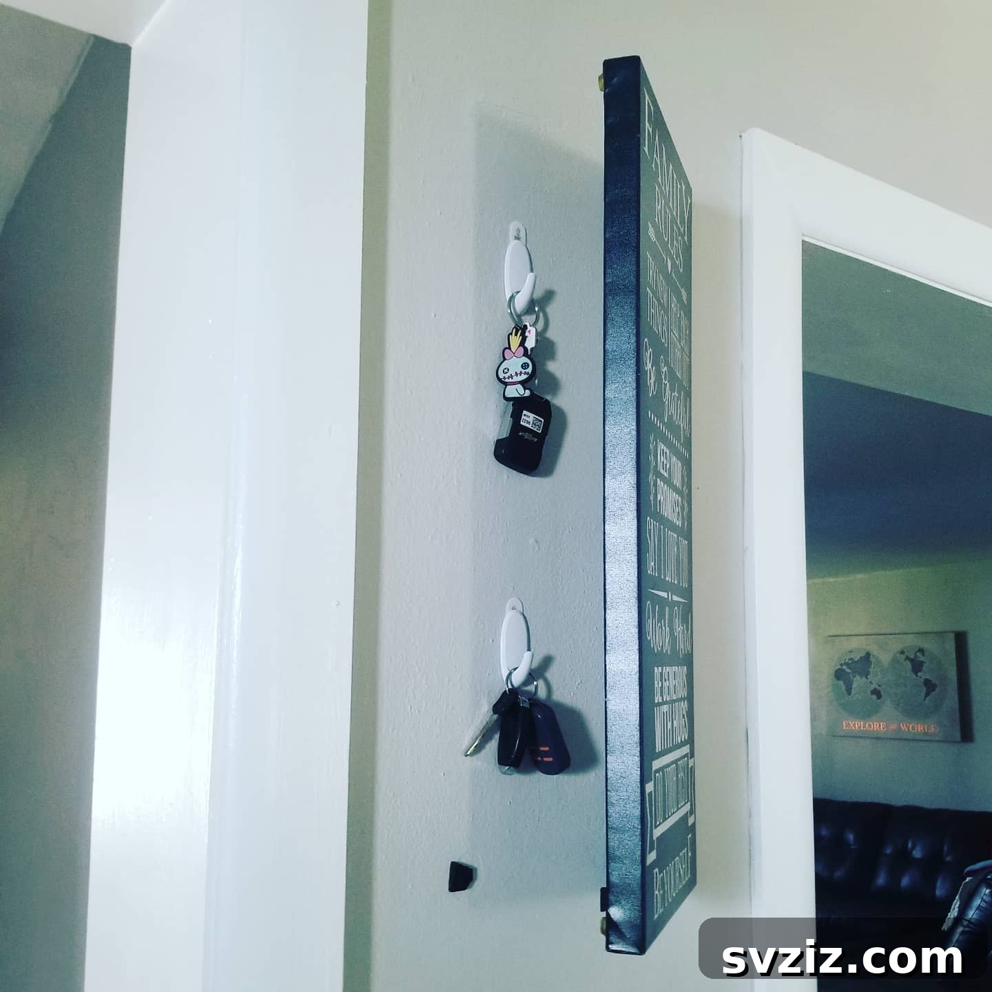 27 Genius Command Hook Hacks for an Organized Home 27 Hidden Key Organizer with Command Hooks