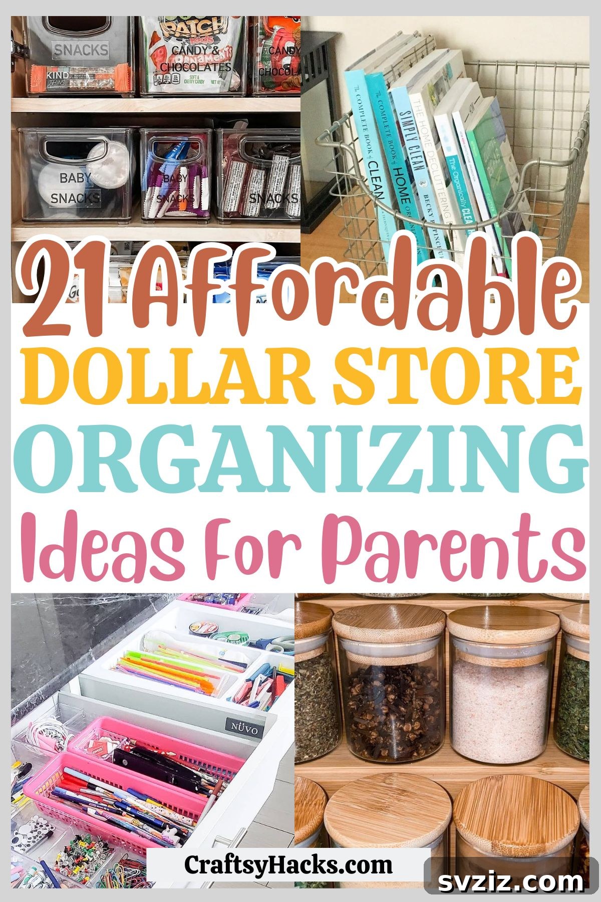21 Dollar Store Organizing Solutions That Will Save Every Parent's Sanity 2 Dollar Store Organizing Ideas for Parents