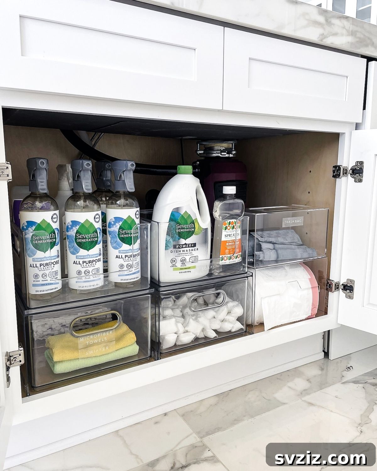 21 Dollar Store Organizing Solutions That Will Save Every Parent's Sanity 14 12. Under The Kitchen Sink Organizing
