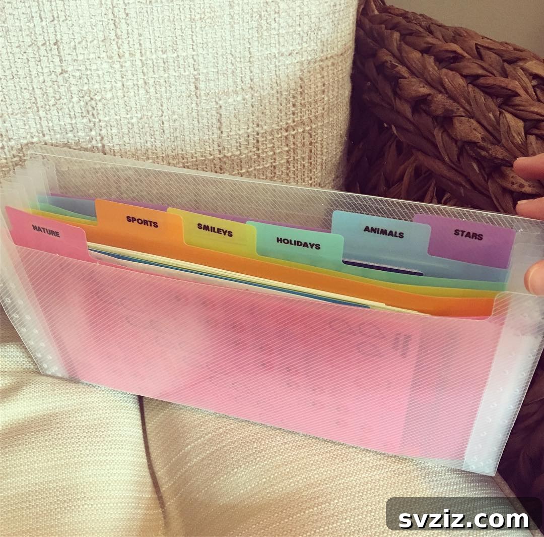 21 Dollar Store Organizing Solutions That Will Save Every Parent's Sanity 15 13. Sticker Organizing