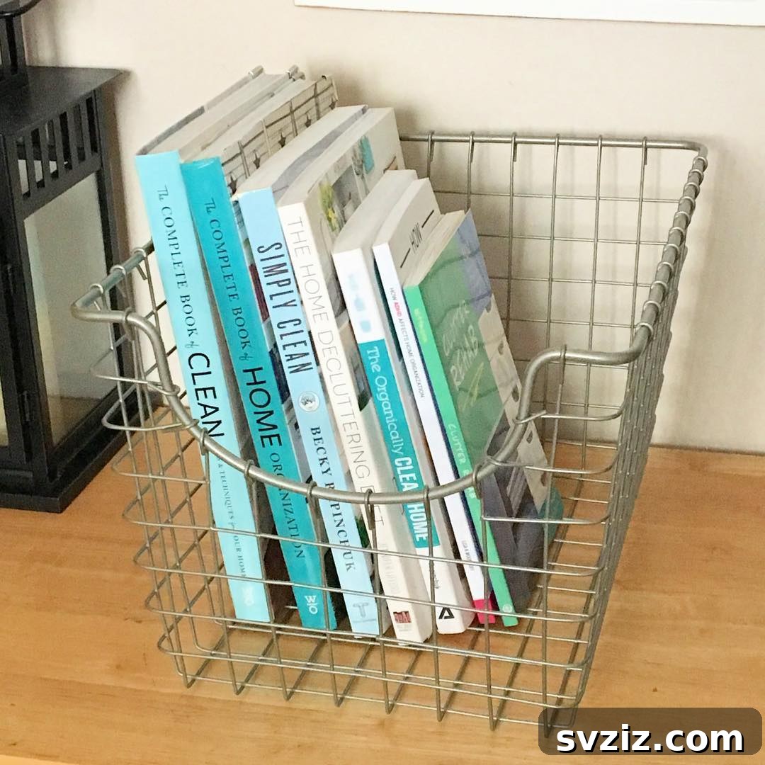 21 Dollar Store Organizing Solutions That Will Save Every Parent's Sanity 16 14. Wire Basket Organizing