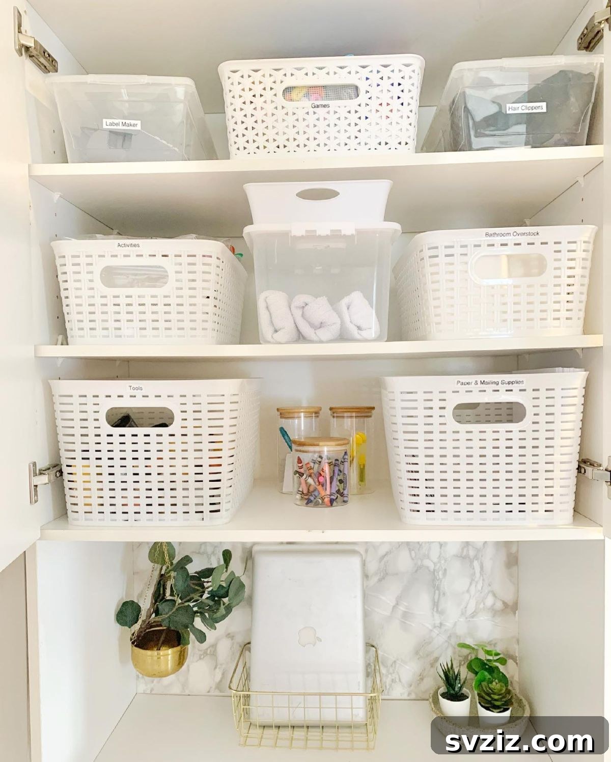 21 Dollar Store Organizing Solutions That Will Save Every Parent's Sanity 20 18. Utility Cupboard Organizing
