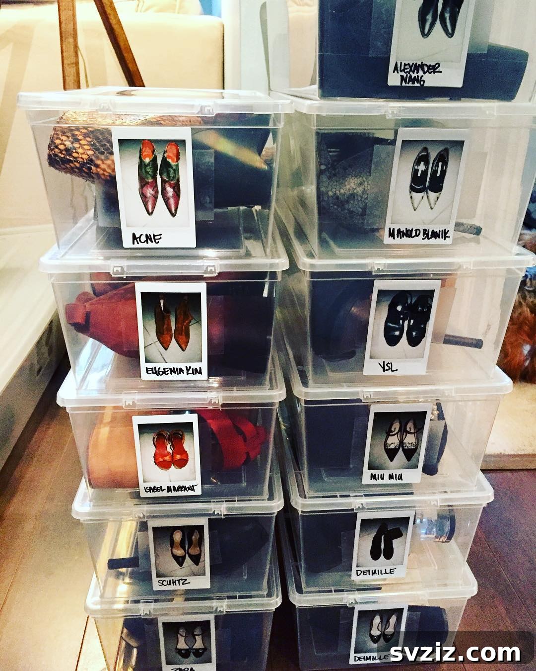 21 Dollar Store Organizing Solutions That Will Save Every Parent's Sanity 5 3. Clear Shoe Boxes