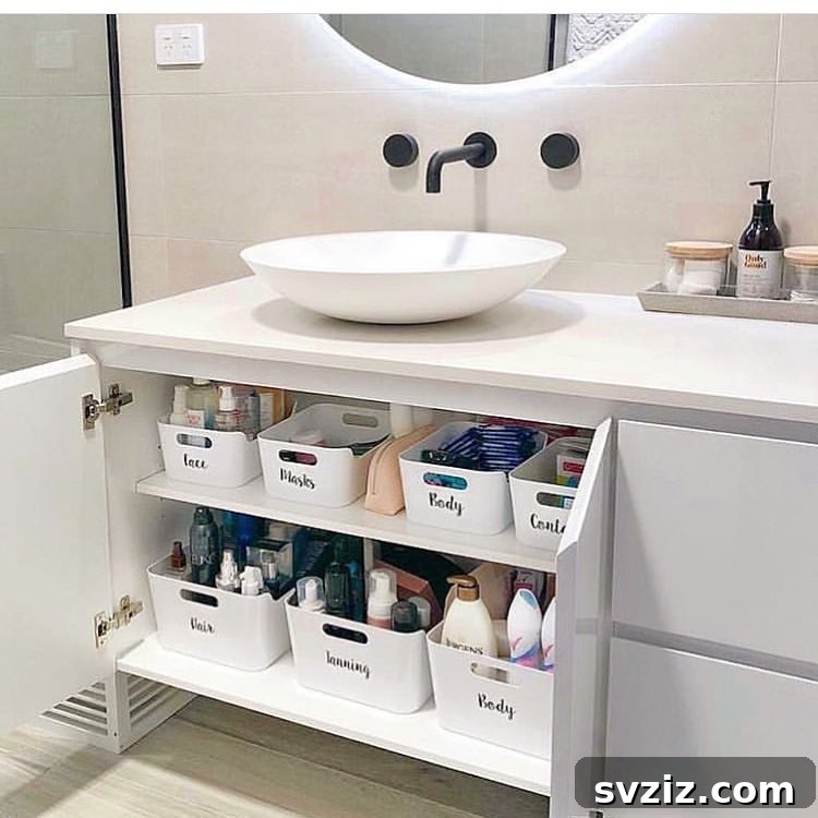 21 Dollar Store Organizing Solutions That Will Save Every Parent's Sanity 6 4. Under The Bathroom Sink Organizing