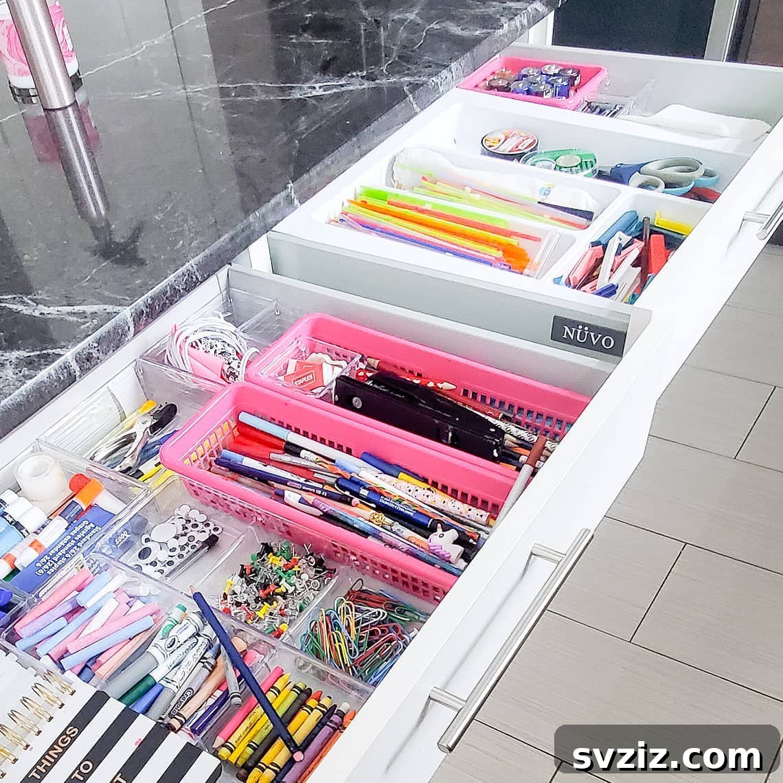 21 Dollar Store Organizing Solutions That Will Save Every Parent's Sanity 7 5. Home Office Drawer Organizing