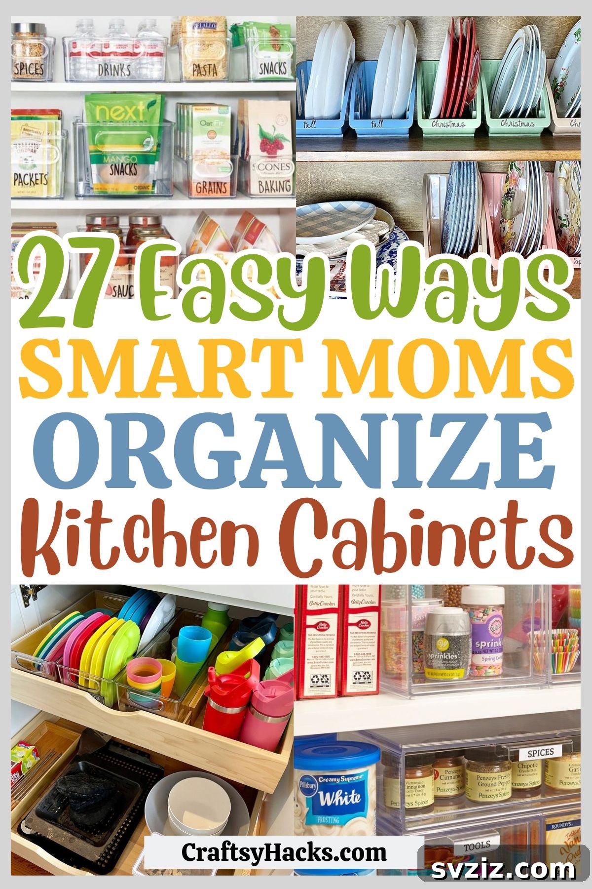Mom Kitchen Cabinet Organizing Hacks