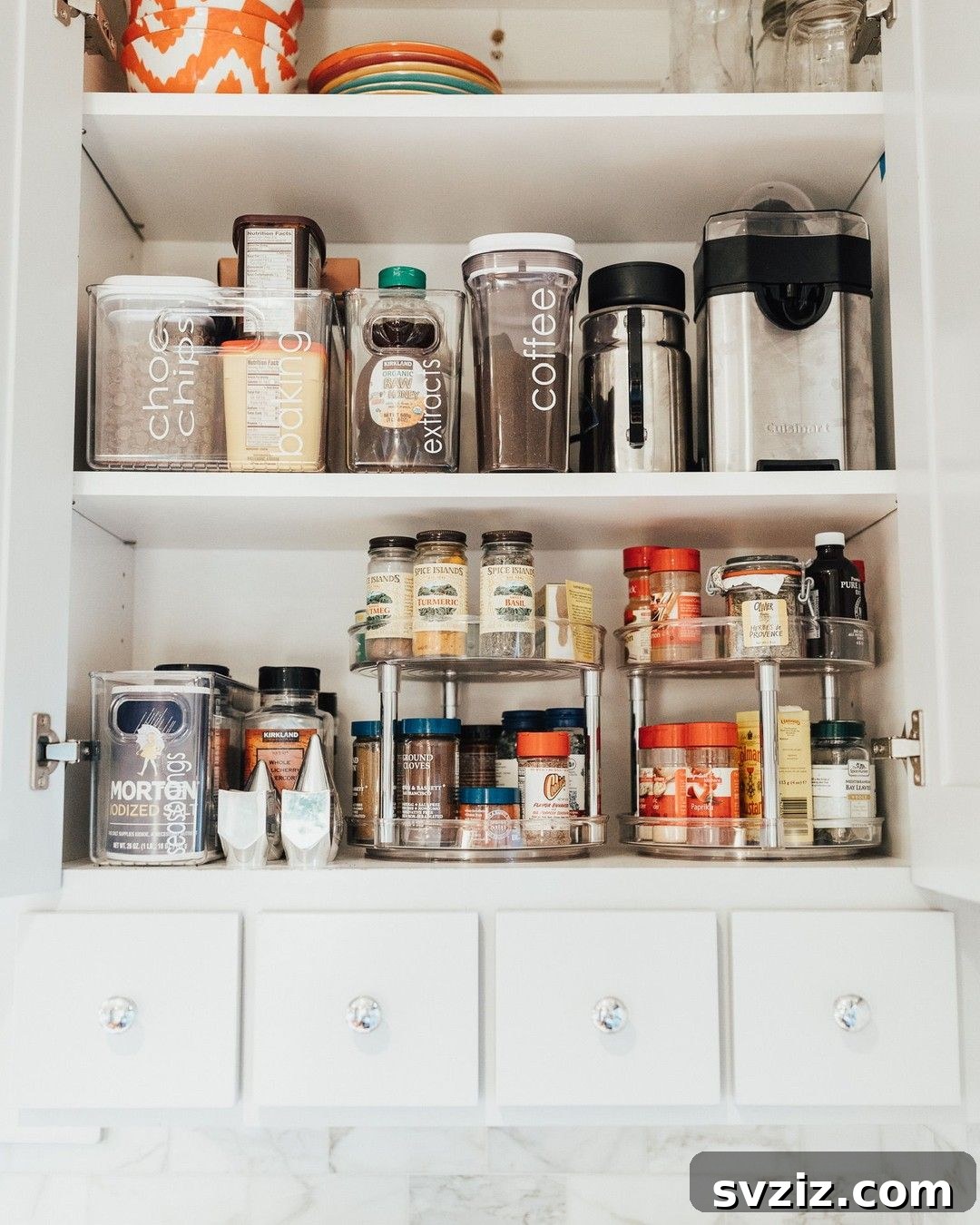 10. Use Turntables for Deep Shelves