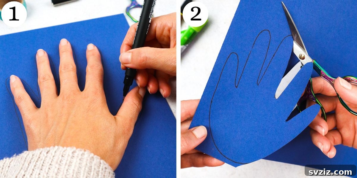 Spooky Handprint Bats 4 Handprint Bats Instructions Steps 1-2