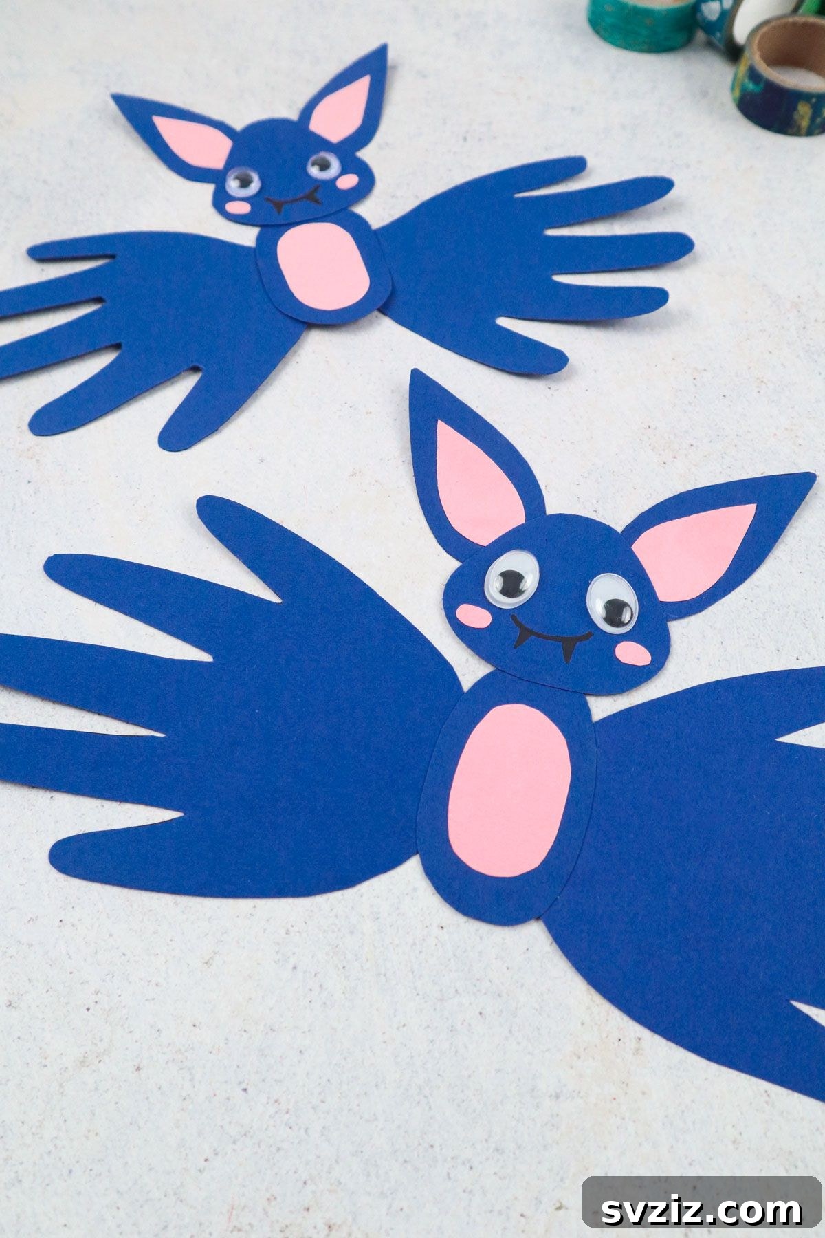 Spooky Handprint Bats 10 Cute Handprint Bats Completed