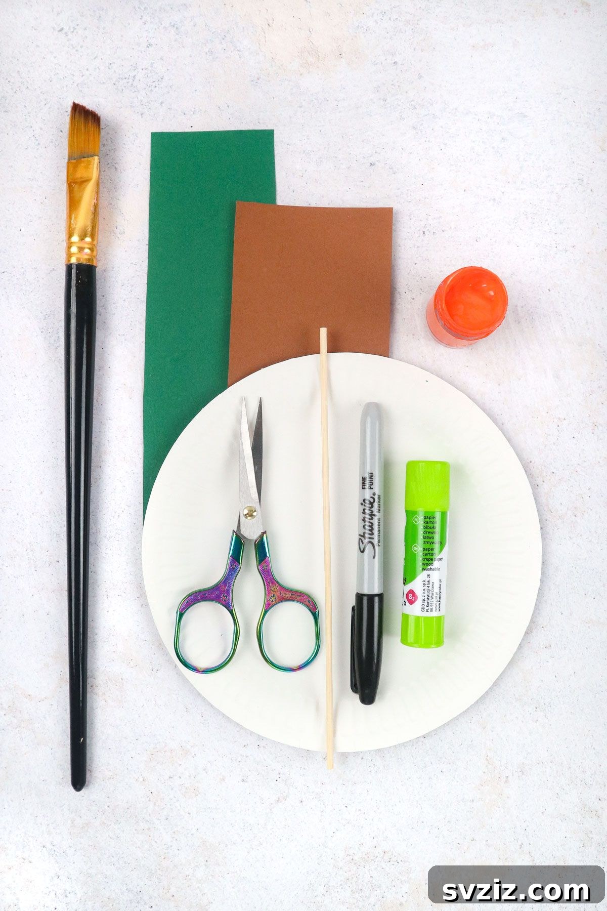 Create Your Own Paper Plate Pumpkin 3 Paper Plate Pumpkin Materials - All You Need for Your Craft