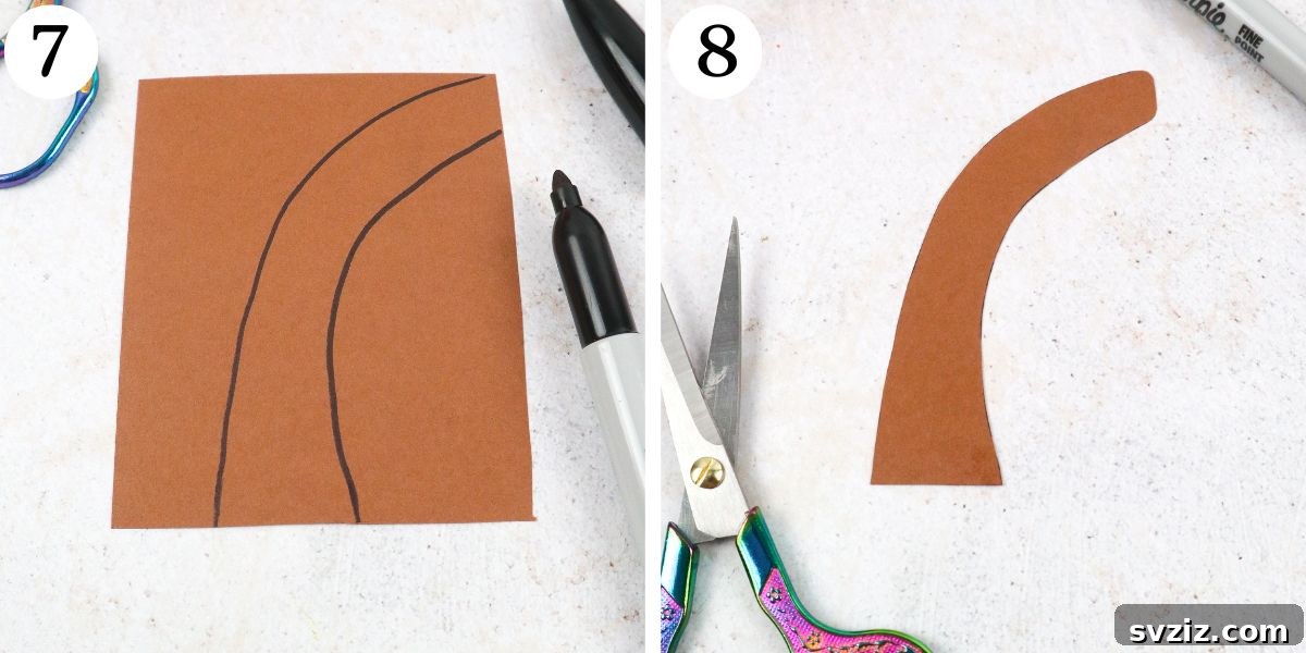 Create Your Own Paper Plate Pumpkin 7 Paper Plate Pumpkin Instructions 7-8 - Creating the Stem