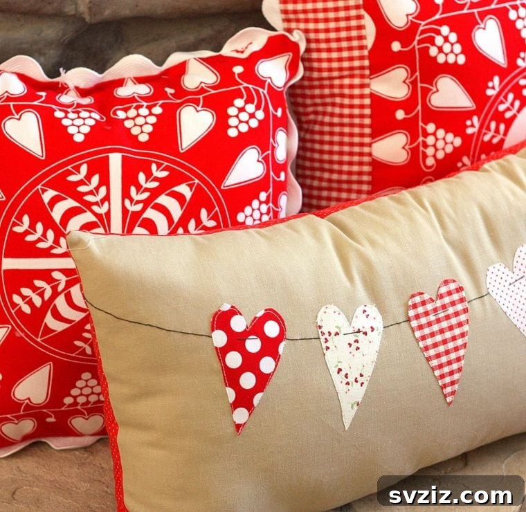 Crafting Love: 20 DIY Valentine Projects 22 Valentine Banner DIY Pillow