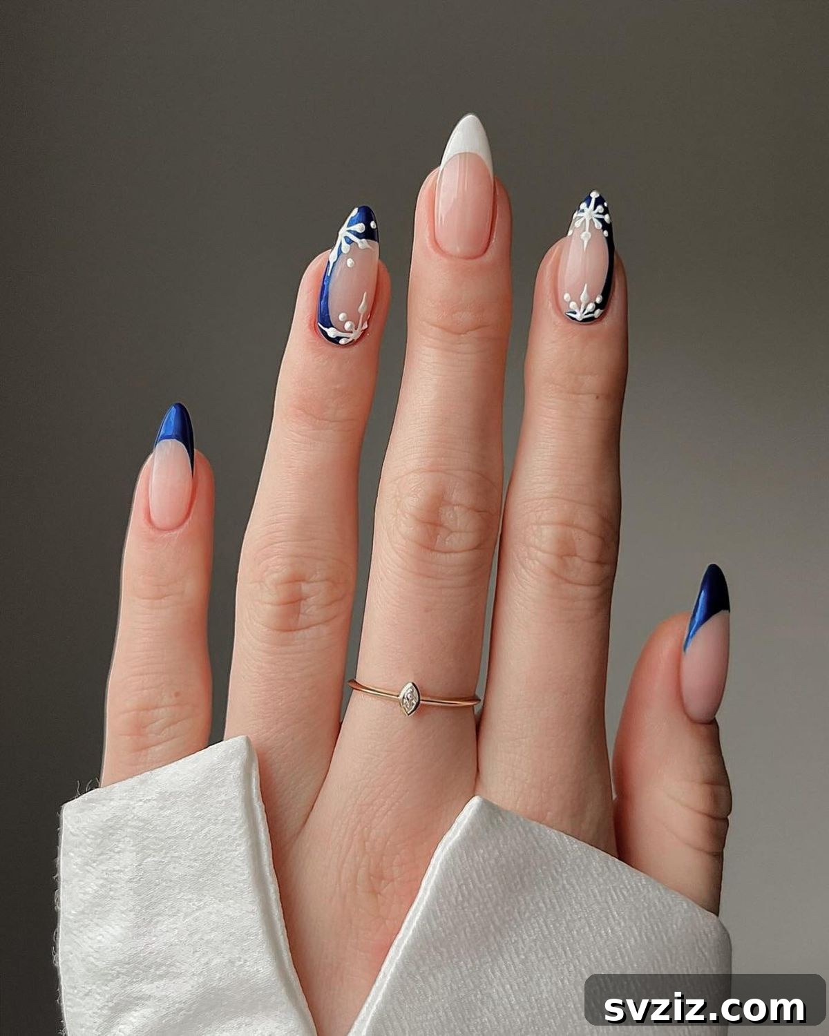 25. Winter French Tips
