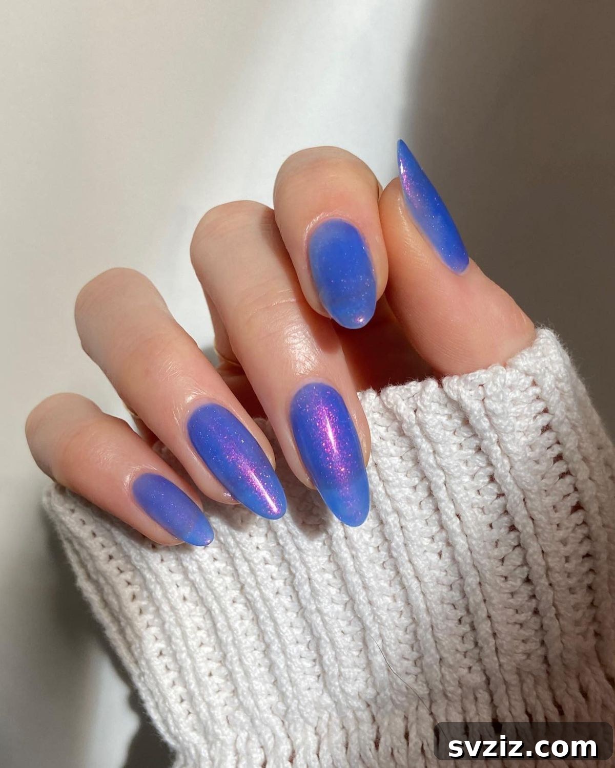 28. Moonlight Blue Nails