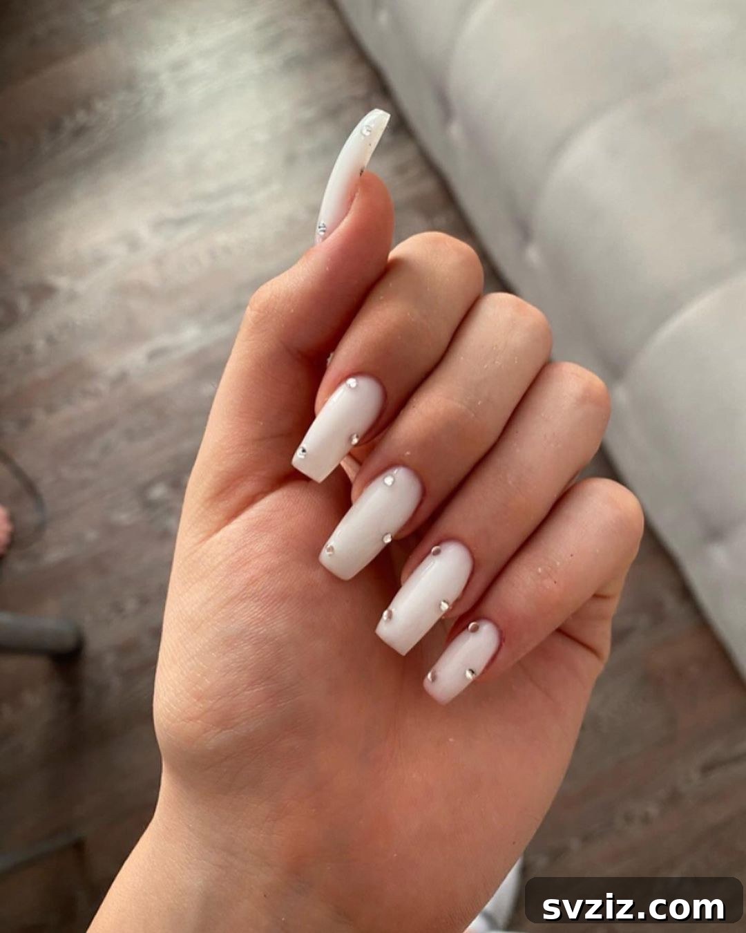 31. Elegant White Nails