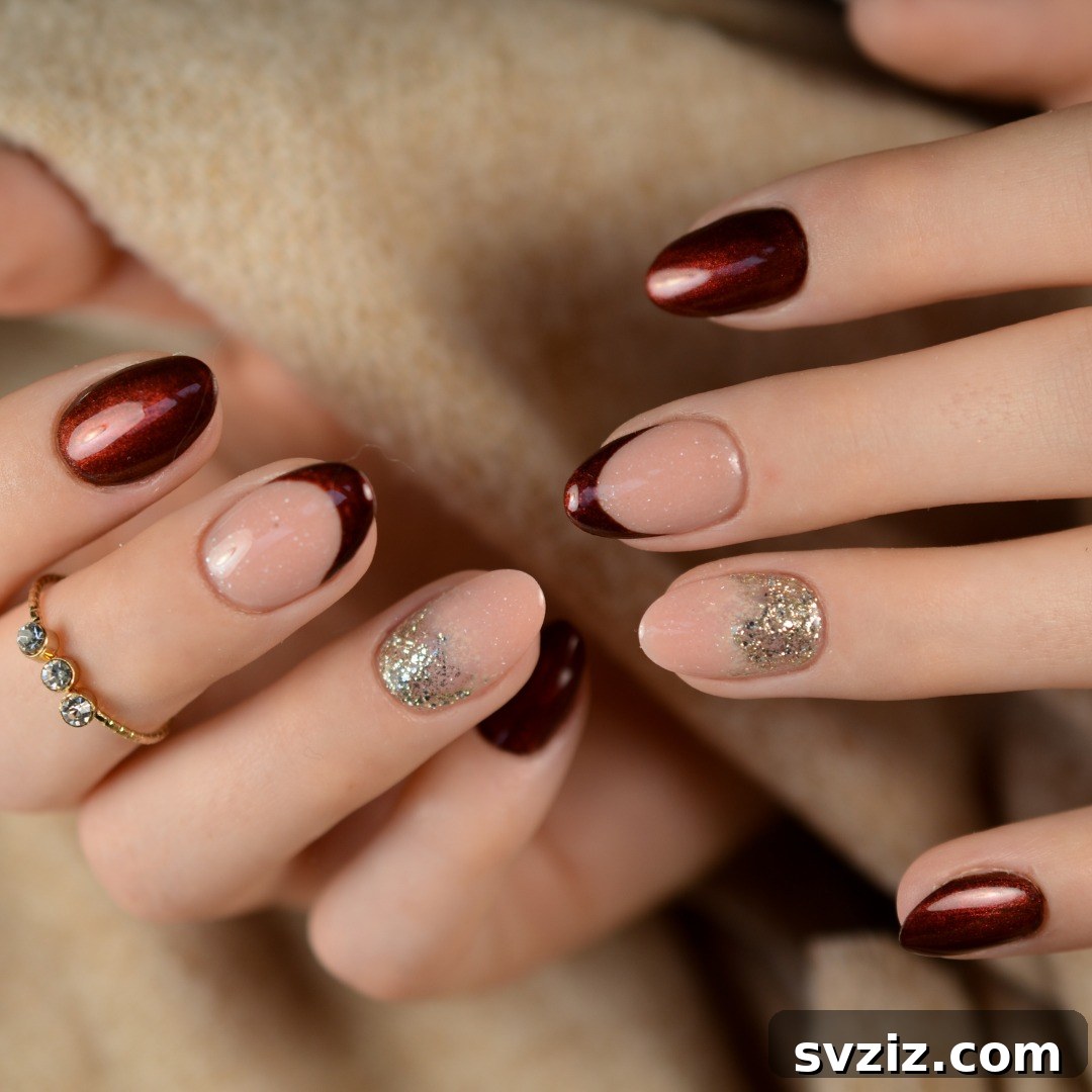 38. Elegant Red and Sparkly Silver