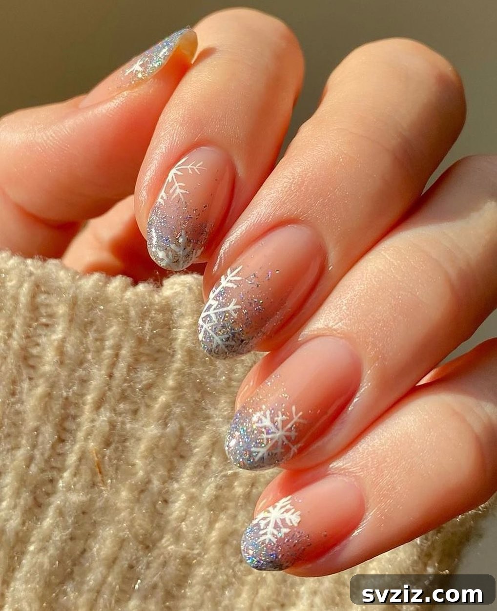 4. Glitter Snowflakes