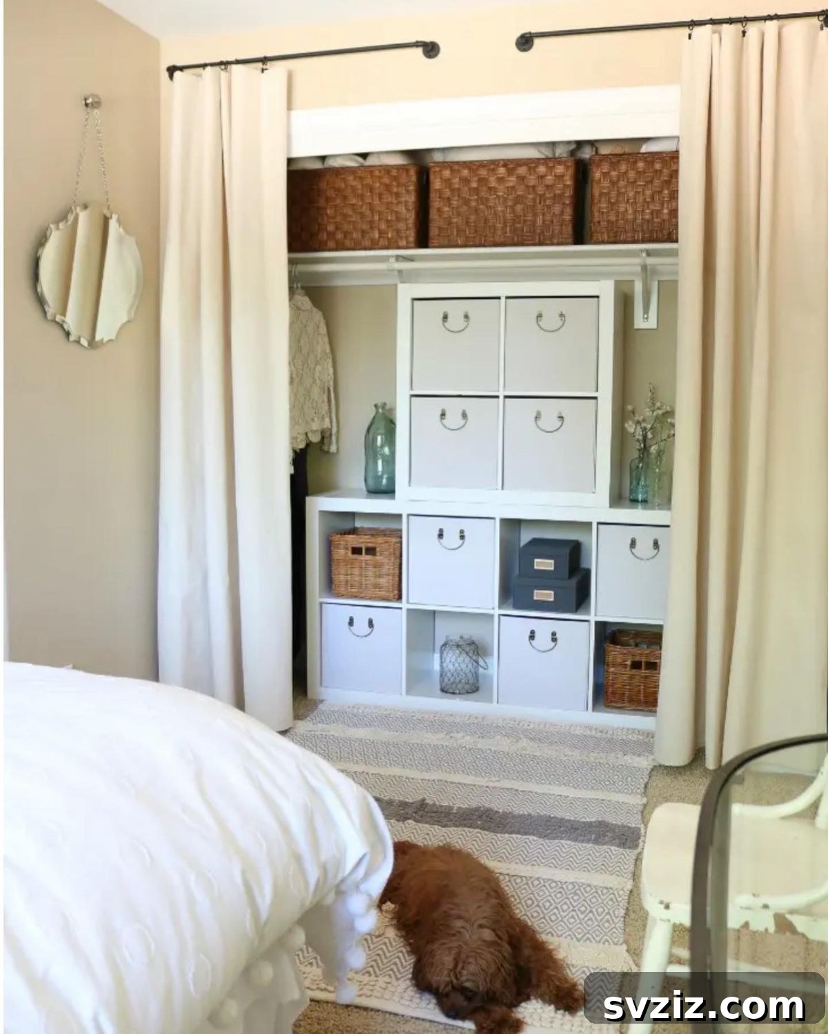 Unlock Every Inch: 21 Vertical Bedroom Organization Secrets 3 1. Shelves in Closet