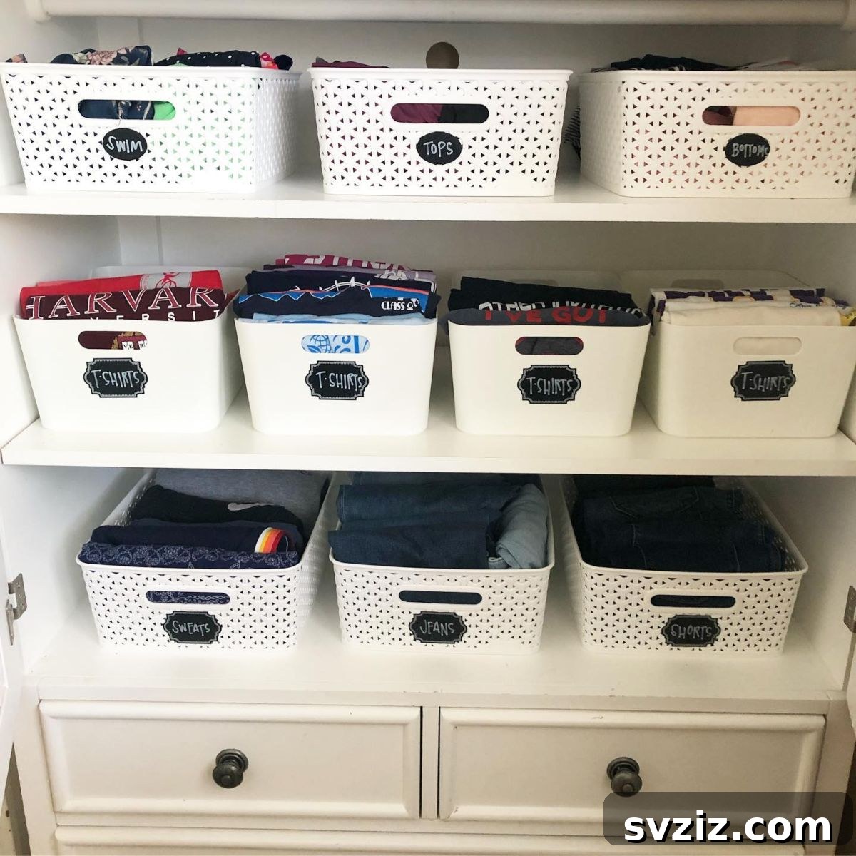 Unlock Every Inch: 21 Vertical Bedroom Organization Secrets 8 6. Clothing Storage Bins