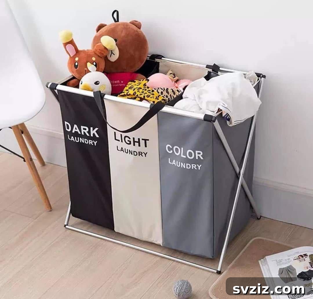 22. Laundry Baskets with Compartments