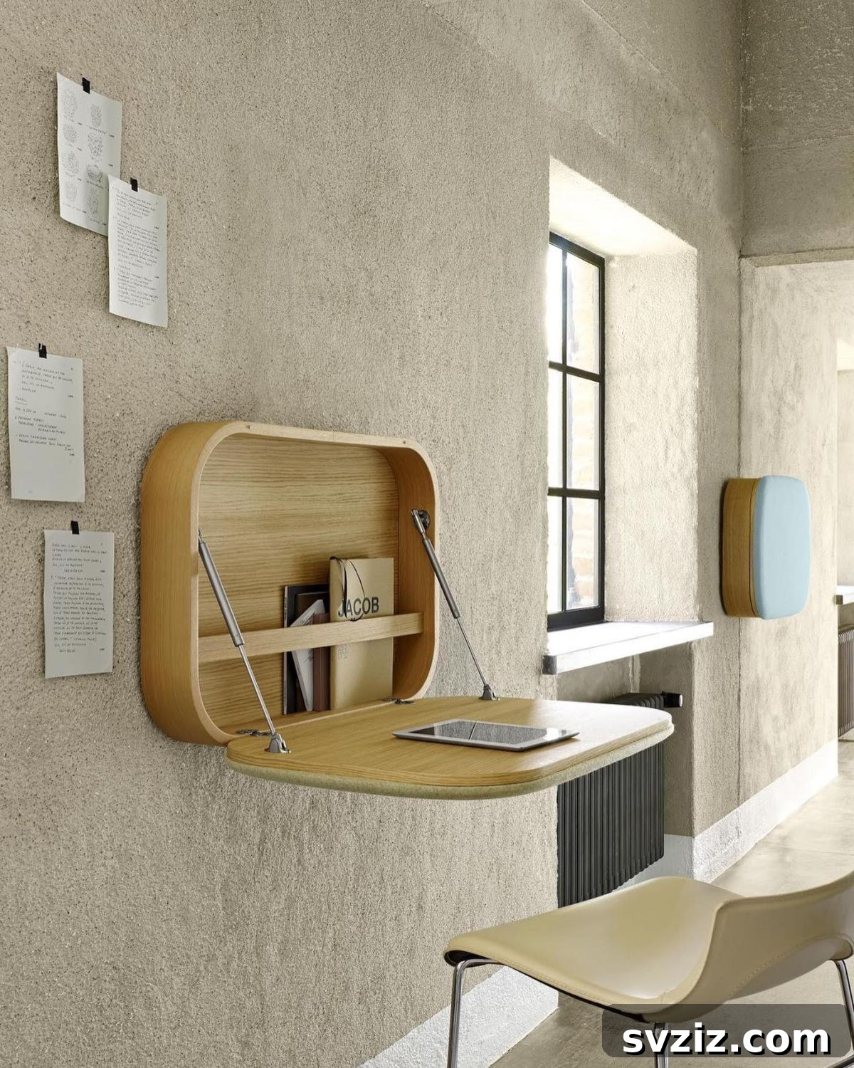 21 Genius Vertical Office Organization Hacks to Declutter Your Space 11 9. Foldaway Desk