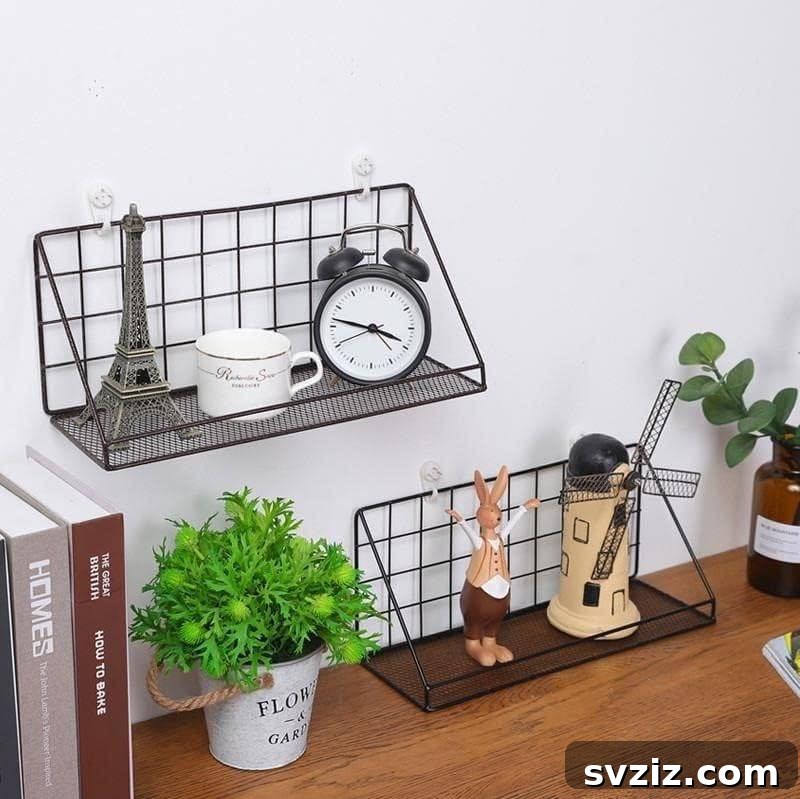 21 Genius Vertical Office Organization Hacks to Declutter Your Space 13 11. Metal Wall Shelves